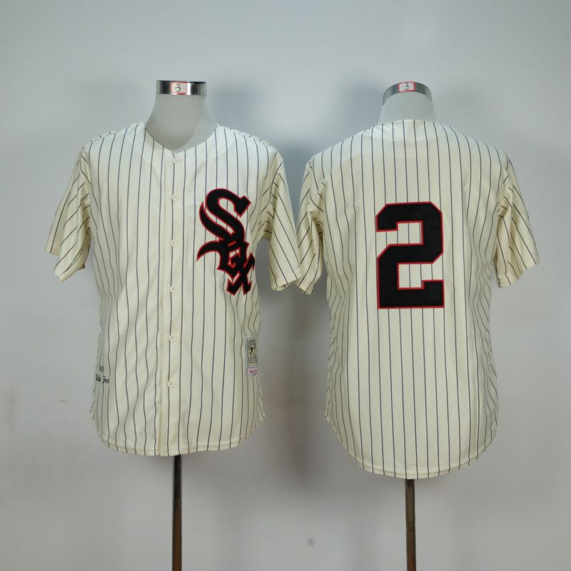 Men Chicago White Sox 2 Fox Cream Throwback 1959 MLB Jerseys